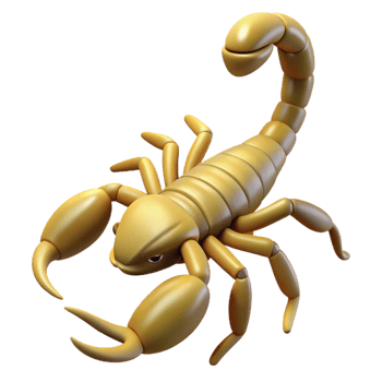 dazzling celebrated A scorpion with raised tail, NO BACKGROUND with Transparent Background. png