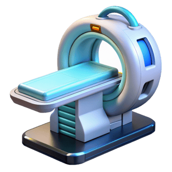magnificent nostalgic vintage Futuristic medical scanner, advanced technology, diagnostic tool, sleek design. NO BACKGROUND with Transparent Background. luxury png