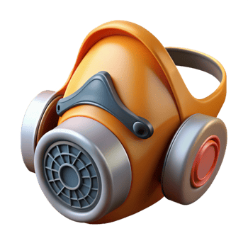 dazzling notable Dust mask NO BACKGROUND with Transparent Background. png