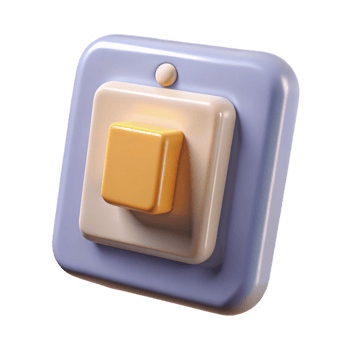 impressive melancholic tropical Light switch NO BACKGROUND with Transparent Background. artisan png