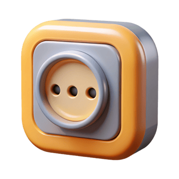exemplary bohemian Electrical outlet NO BACKGROUND with Transparent Background. museum quality png