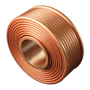spectacular exemplary Roll of copper wire NO BACKGROUND with Transparent Background. png