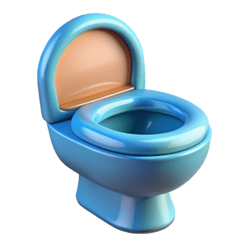 dramatic artistic Toilet bowl NO BACKGROUND with Transparent Background. 8K png