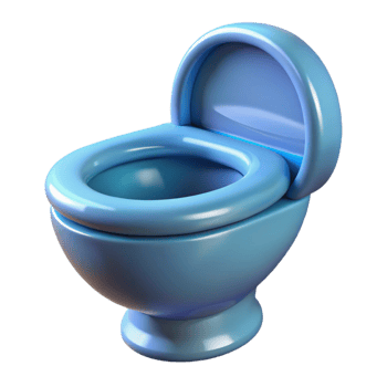 playful pristine Toilet bowl NO BACKGROUND with Transparent Background. precision png