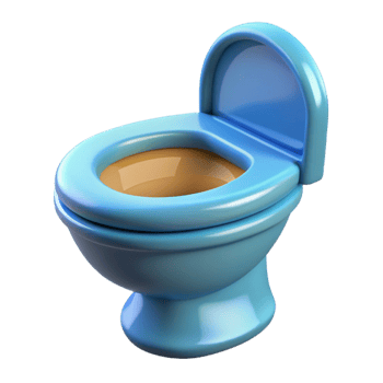 calm vibrant Toilet bowl NO BACKGROUND with Transparent Background. authentic png