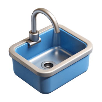 captivating organic Kitchen sink NO BACKGROUND with Transparent Background. premium png