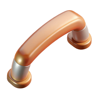majestic mid-century Cabinet handle NO BACKGROUND with Transparent Background. perfect clarity png