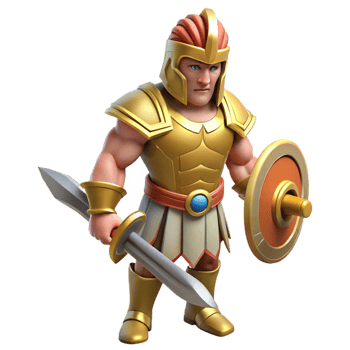 melancholic spectacular Ares, God of War, holding sword, NO BACKGROUND with Transparent Background. impeccable png