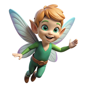 melancholic exquisite A mischievous pixie with shimmering wings and playful expression. NO BACKGROUND with Transparent Background. luxury png