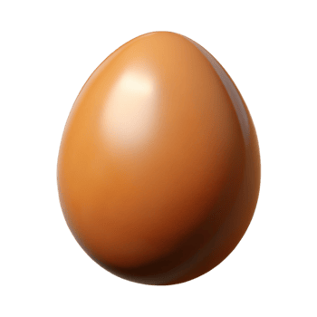 captivating urban One brown chicken egg NO BACKGROUND with Transparent Background. premium png