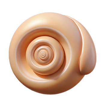 coveted abstract Single seashell, spiral shaped NO BACKGROUND with Transparent Background. museum quality png