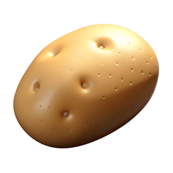 magnificent avant-garde Potato NO BACKGROUND with Transparent Background. flawless png