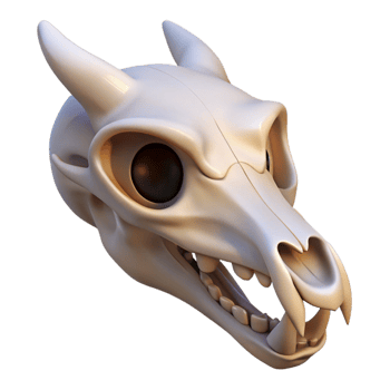 dramatic dramatic Animal skull NO BACKGROUND with Transparent Background. genuine png