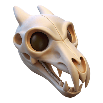 bold breathtaking Animal skull NO BACKGROUND with Transparent Background. fine detail png