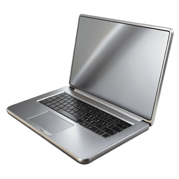 fascinating rare A sleek, silver laptop computer, closed. NO BACKGROUND with Transparent Background. png