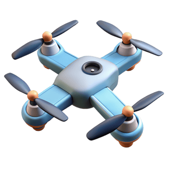 timeless tropical A drone with four propellers. NO BACKGROUND with Transparent Background. gallery standard png
