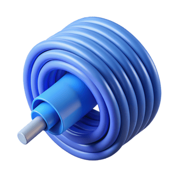 alluring playful nordic A roll of ethernet cable, blue. NO BACKGROUND with Transparent Background. authentic png