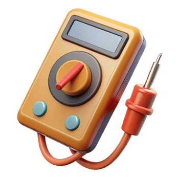 glorious inspired A multimeter, with probes attached. NO BACKGROUND with Transparent Background. png