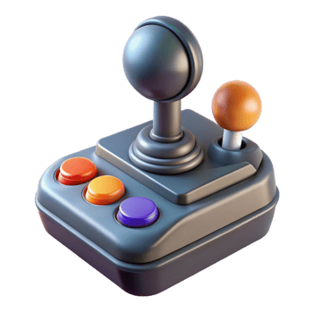 spectacular renaissance Spaceship control lever, ergonomic grip, illuminated buttons. NO BACKGROUND with Transparent Background. artisan png
