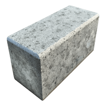 melancholic immaculate Concrete block, textured surface, NO BACKGROUND with Transparent Background. genuine png