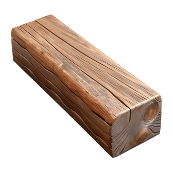 breathtaking art deco Wooden beam, weathered grain, NO BACKGROUND with Transparent Background. artisan png