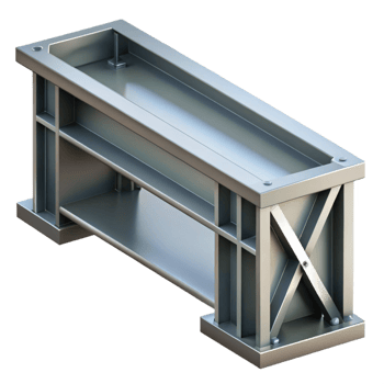 picturesque surreal Steel girder, industrial design, NO BACKGROUND with Transparent Background. exclusive png