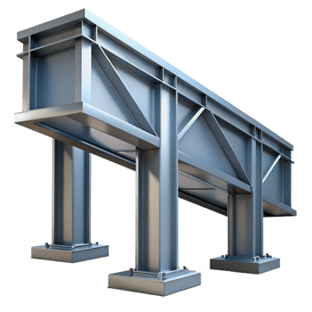 vibrant dramatic elegant Steel girder, industrial design, NO BACKGROUND with Transparent Background. original png