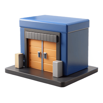 majestic timeless Warehouse door, loading dock, NO BACKGROUND with Transparent Background. png