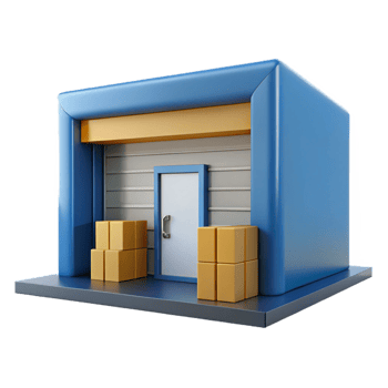 mysterious alluring Warehouse door, loading dock, NO BACKGROUND with Transparent Background. expertly shot png