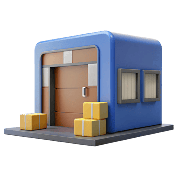 wonderful exemplary Warehouse door, loading dock, NO BACKGROUND with Transparent Background. png