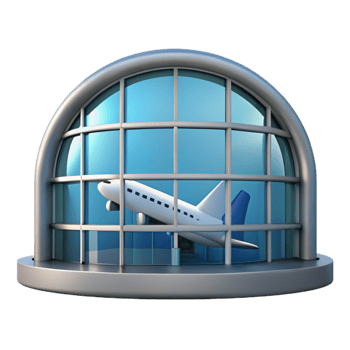 notable classic Airport terminal window, large pane, NO BACKGROUND with Transparent Background. crisp png