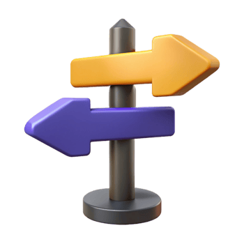 distinctive industrial Street sign, directional arrows, NO BACKGROUND with Transparent Background. precision png