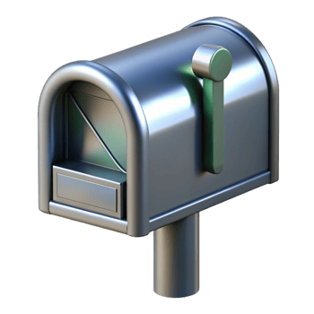 sumptuous mysterious geometric Mail box, metal container, NO BACKGROUND with Transparent Background. exclusive png