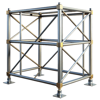 impressive coveted Scaffolding section, metal frame, NO BACKGROUND with Transparent Background. png