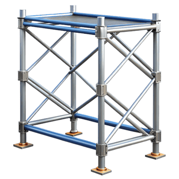 radiant sought-after Scaffolding section, metal frame, NO BACKGROUND with Transparent Background. png