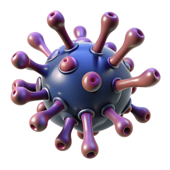 hypnotic impressionist Alien spore with pulsating veins NO BACKGROUND with Transparent Background. precision png