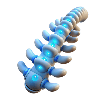 playful wonderful Cybernetic spine with glowing nodes NO BACKGROUND with Transparent Background. gallery standard png