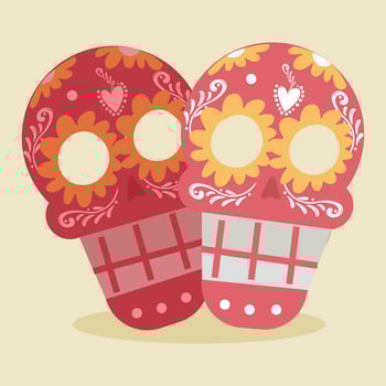 Mexico Skull Painted vector