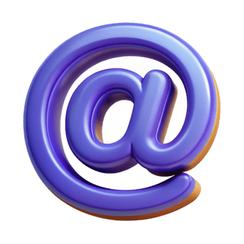striking dreamy victorian A stylized at symbol . NO BACKGROUND with Transparent Background. elite png