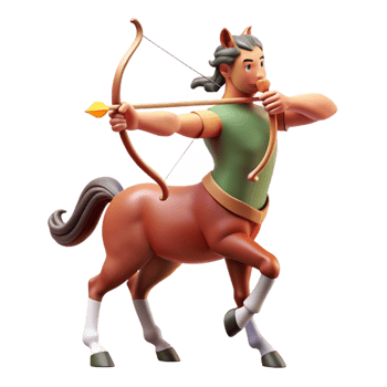 unforgettable industrial A majestic centaur, aiming a bow and arrow, NO BACKGROUND with Transparent Background. flawless png