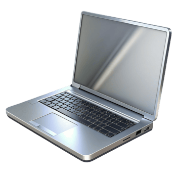 dreamy spectacular A sleek, silver laptop computer, closed. NO BACKGROUND with Transparent Background. professional png