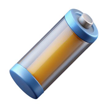 radiant avant-garde A single, AA battery. NO BACKGROUND with Transparent Background. original png
