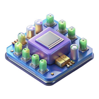 whimsical immaculate A computer motherboard. NO BACKGROUND with Transparent Background. artisan png
