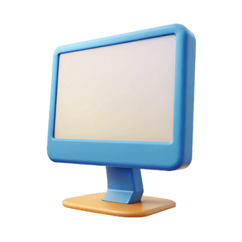sumptuous unparalleled A computer monitor with a blank screen. NO BACKGROUND with Transparent Background. png