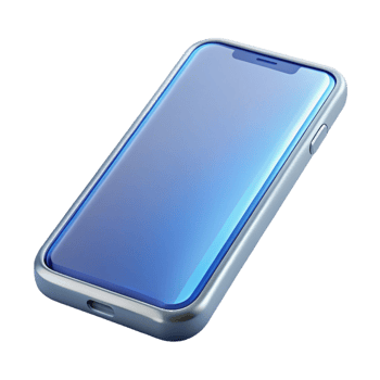 hypnotic impressionist A futuristic smartphone, transparent screen. NO BACKGROUND with Transparent Background. refined png