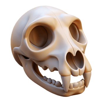 reflective dramatic Animal skull generic NO BACKGROUND with Transparent Background. elite png