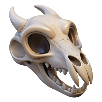 splendid retro Animal skull generic NO BACKGROUND with Transparent Background. high quality png