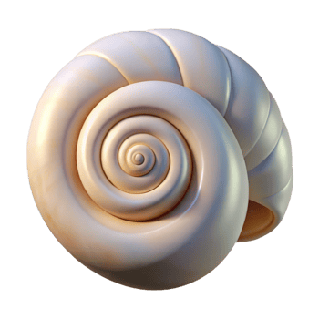 wonderful passionate coastal Seashell spiral NO BACKGROUND with Transparent Background. artisan png