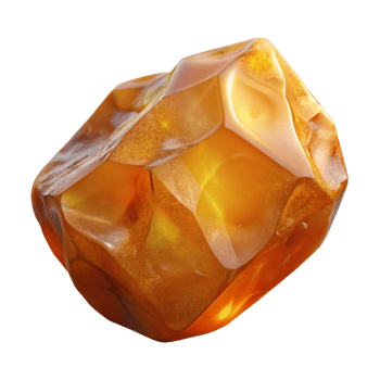 picturesque ethereal modern Piece of raw amber NO BACKGROUND with Transparent Background. fine detail png
