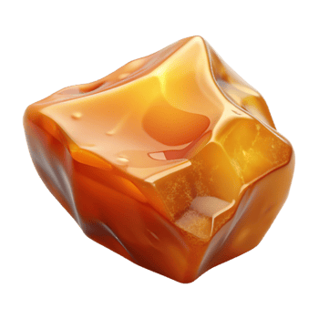 notable tropical Piece of raw amber NO BACKGROUND with Transparent Background. high quality png